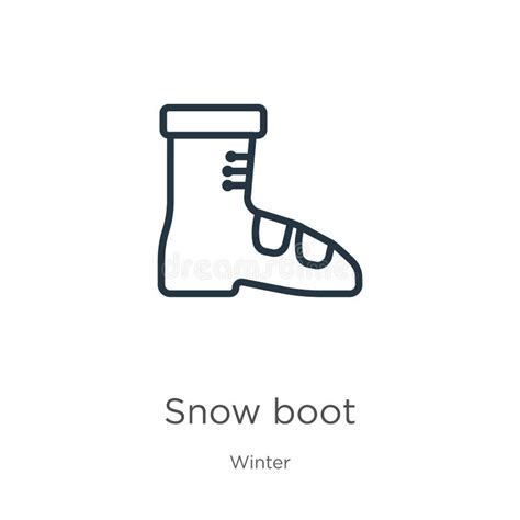 Snow Boot Icon Vector Trendy Flat Snow Boot Icon From Winter