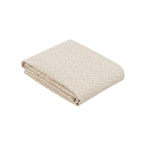 Manta De Muselina Doble Capa 100x100 Cm Dots Beige Con Ofertas En