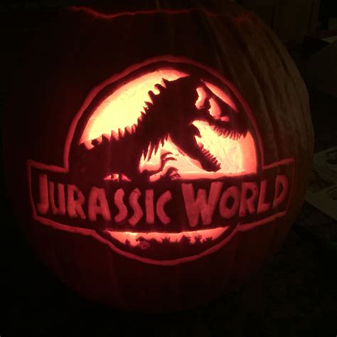 Jurassicworld Jurassicpark Pumpkin Carving Jurassic World Logo Halloween Pumpkin Stencils