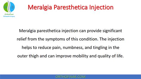 Meralgia Paresthetica Injection 2025 Orthofixar