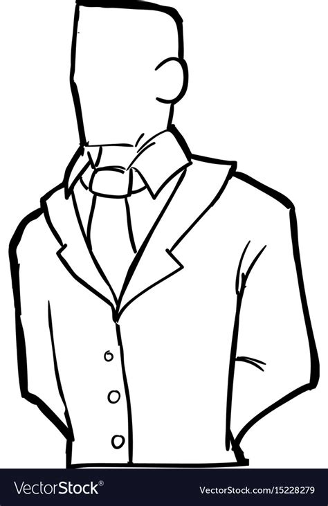 Businessman Cartoon Draw Royalty Free Vector Image