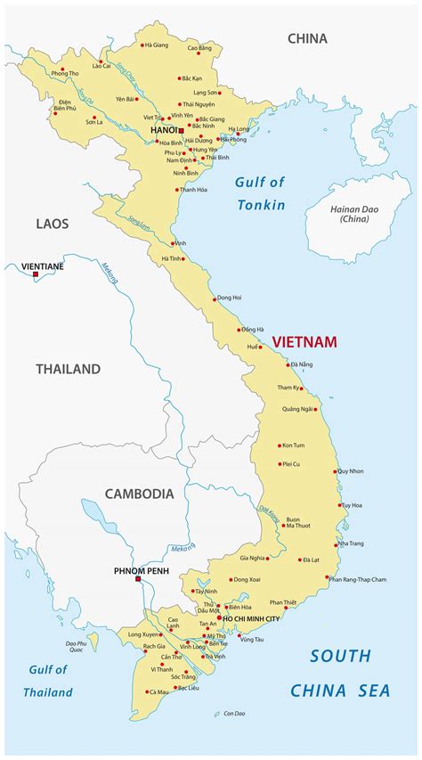 Mapa do Vietname Vietname Vietnã