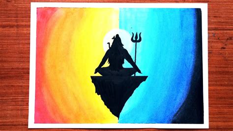 Mahashivratri Special Drawing Mahashivratri Drawing With Oil Pastel