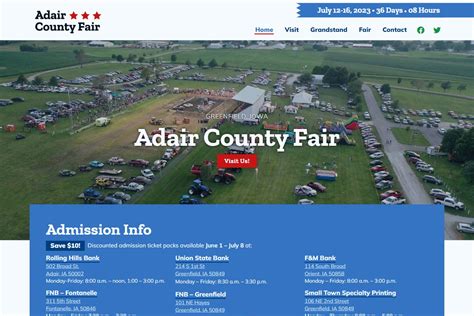 Iowa Web Design Project: Adair County Fair