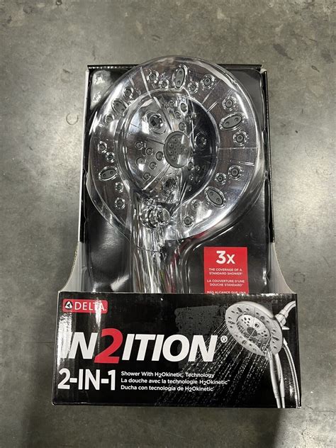 Delta 75591C In2ition 2 In 1 5 Spray Dual Fixed Handheld Shower Head