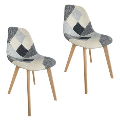 Chaises De Salle Manger Doriana En Patchwork Avec Pieds En H Tre