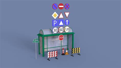 City Props Assets For Your Scene Free Free 3d Model Cgtrader