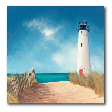 Have To Have It Blue Sky Lighthouse Canvas Wall Art 16w X 16h In