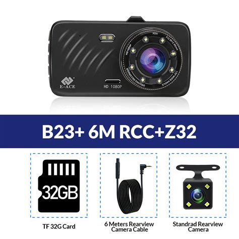 Cheap E Ace Car Dvr 4 Inch Touch Auto Camera Dual Lens Dash Cam Video Recorder Fhd 1080p