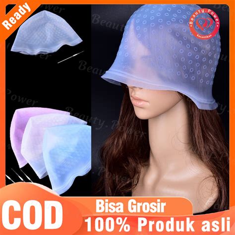 Jual Topi Semir Rambut Karet Silicon Highlight Cat Rambut Magic Cap