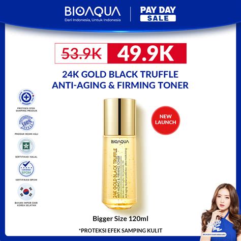 Jual BIOAQUA 24K Gold Black Truffle Anti Aging Firming Toner 120ml