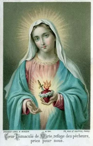 A1 Poster Chromolithograph Devotional Card The Virgin Mary Artofit