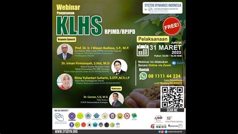 Webinar Penyusunan KLHS Kajian Lingkungan Hidup Strategis RPJMD RPJPD