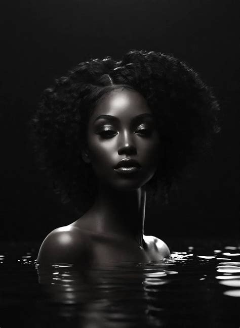 Fluid Elegance Black Woman Artwork In 2024 Black Woman Artwork Black Photography Beautiful