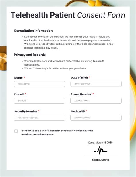 Medical Consent Form Template Venngage