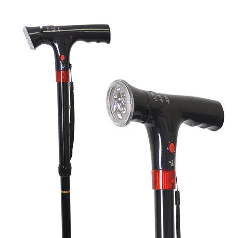 1040 601 BSB Folding Walking Cane With LED Light Walking Canes And