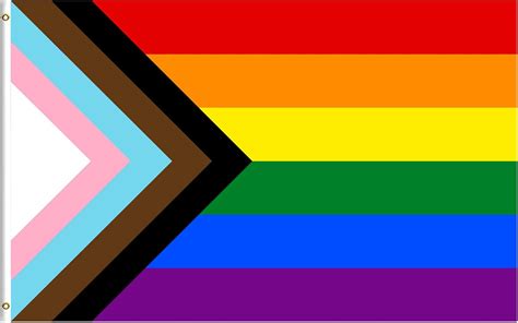 MOGADEE Progress Pride Flag Regenbogen Flagge LGBTQ Flagge The Gay