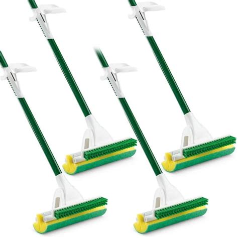 Reviews For Libman Nitty Gritty Roller Sponge Mop With Scrub Brush 4 Pack Pg 1 The Home Depot