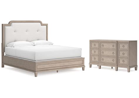 Jorlaina California King Upholstered Panel Bed