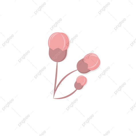 Flores Dibujos Animados Pintados A Mano Viento Rosa Flor De Durazno Png