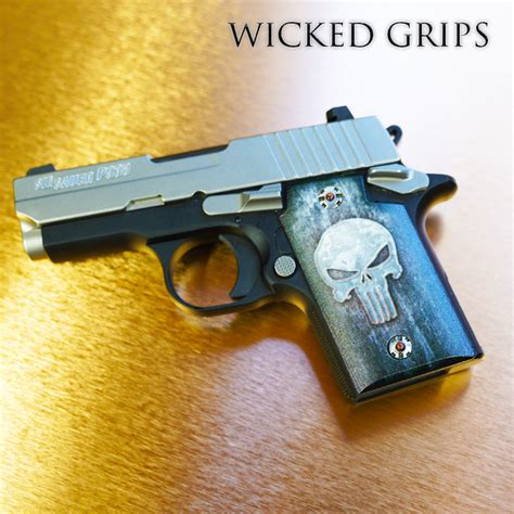 Custom Sig Sauer P938 Grips Full Metal Punisher