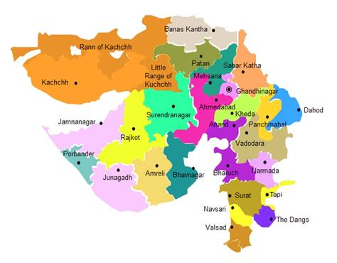 State Of Gujarat Map Population Transport Economy Geography Tourism Etc