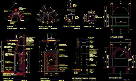 Detail Of Fireplace DWG Section For AutoCAD Designs CAD