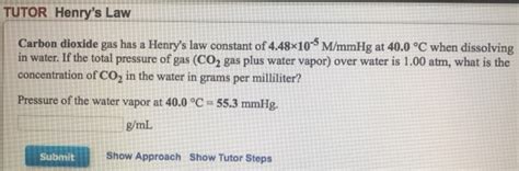 Solved Tutor Vapor Pressure Of A Solution Urea Nh Co Chegg