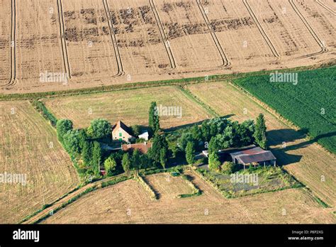 Aerial Of A Farm Stock Photo Alamy