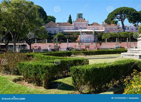 The Belem Palace Palacio Nacional De Balem Lisbon Portugal Editorial