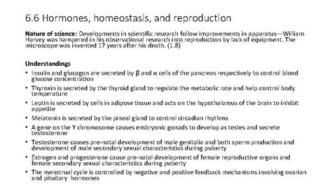 6 6 Hormones Homeostasis And Reproduction Essential Idea