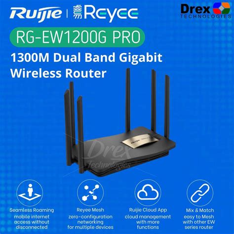 Ruijiereyee Router Wifi5 Mesh Dual Rg Ew1200g Pro