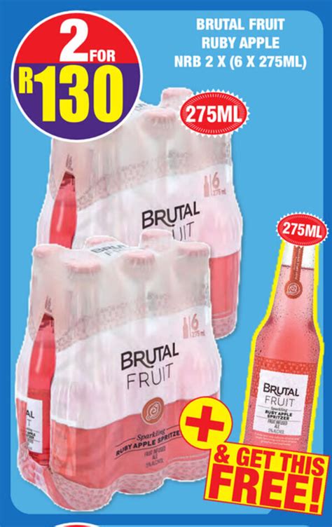 Brutal Fruit Ruby Apple NRB 2x 6x 275ml Offer At Boxer Superstores