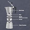 Vonshef Stovetop Coffee Maker Cup Aluminium Italian Espresso Maker