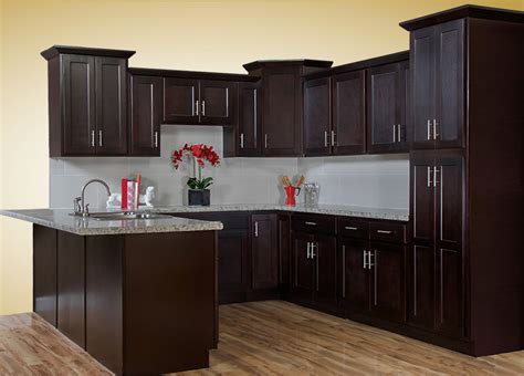 Espresso Kitchen Cabinets With Wood Floors Kitchen Info