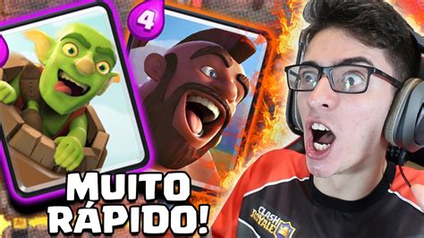 Incr Vel Novo Deck R Pido De Corredor Barril De Goblins No Clash