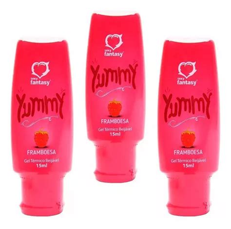 Kit 03 Yummy Gel Térmico Comestible Frambuesa Sexy Fantasy Mercadolibre