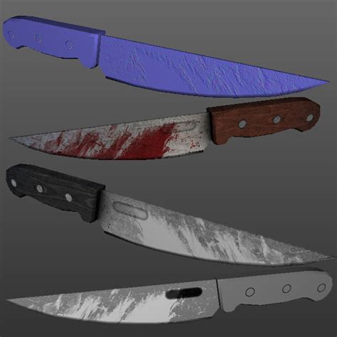 free knife weapon games 3d model