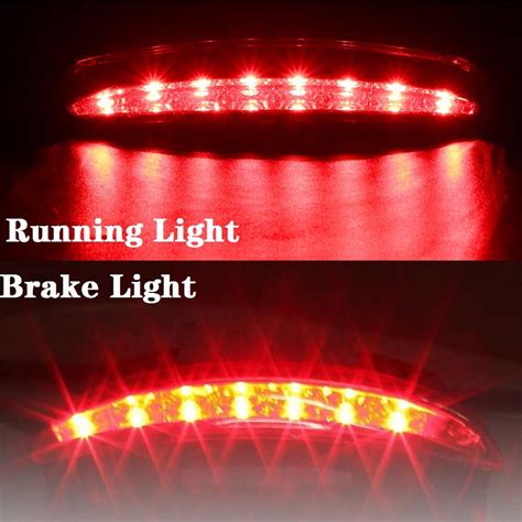 Motorcycle Chopped Rear Fender Edge Led Turn Signal Brake License Plate