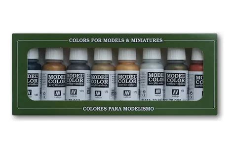 Set Pinturas Acrilicas Vallejo Colores Met Licos Colores