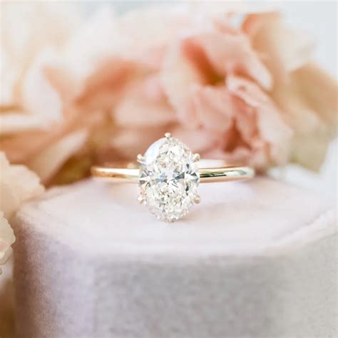 Oval Six Prong Solitaire Diamond Engagement Ring