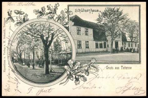 Jugendstil Ansichtskarte Postkarte Teterow Mecklenburg Akpool De