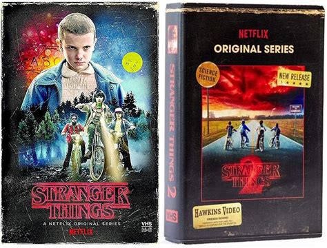 Amazon Stranger Things Season 1 2 DVD Blu Ray Bundle With VHS