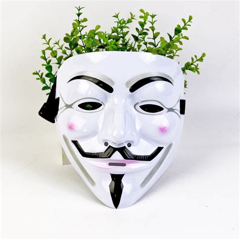 V Shaped Vendetta Mask Halloween Horror Masks Plastic Party Maske