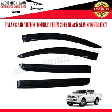 Jual DOOR VISOR TALANG AIR PINTU MOBIL TRITON DOUBLE CABIN 2015 BLACK