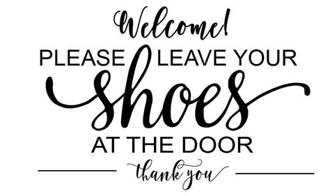 Please Leave Your Shoes At The Door Svgfront Door Sign Svg