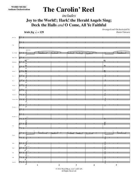 The Carolin' Reel (Choral Anthem SATB) Orchestration (Word Music Choral ...