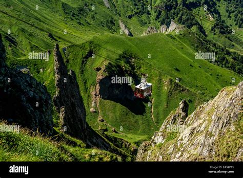 Le Mont Dore Cable Railway To The Sancy Summit Auvergne Volcanoes