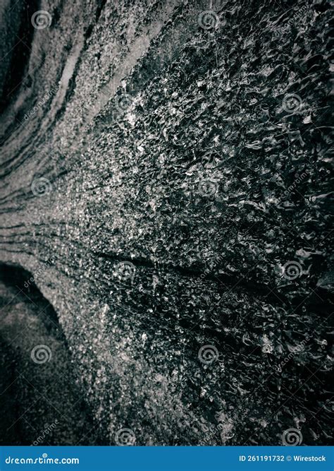 Minimalistic Grayscale Of The Rock Formations At The Katla Volcano In