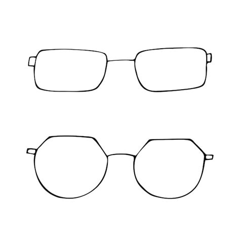 Icono De Gafas De Doodle Negro Ilustraci N De Vector De Anteojos Y